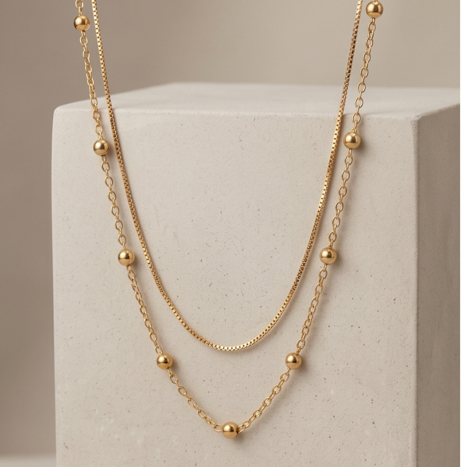 Ball Station Chain Necklace単品