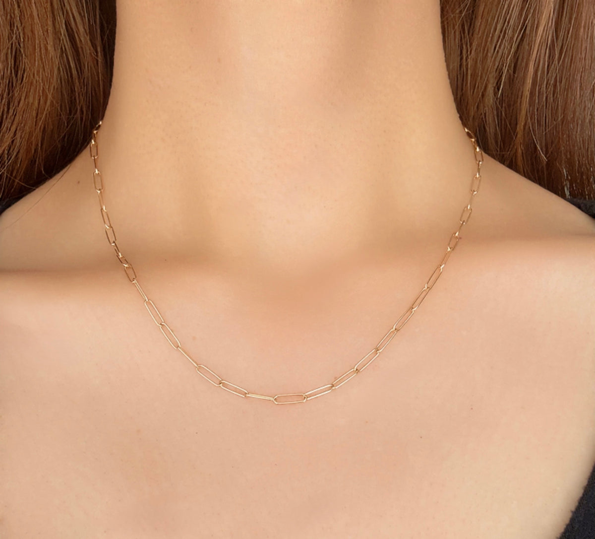 【Special price!】K18 Paperclip Chain Necklace