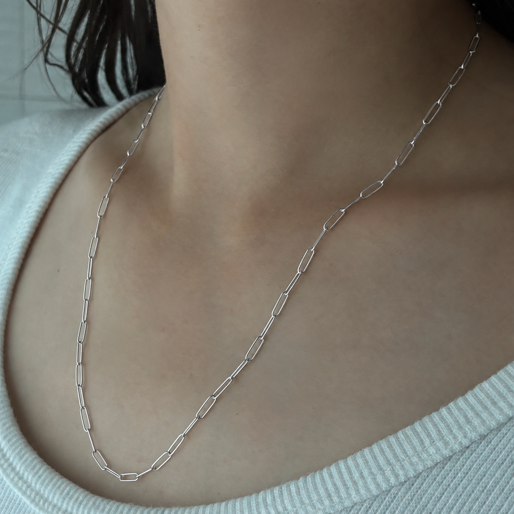 【詳細・購入はLINEへ 】Pt850 Paperclip chain NC