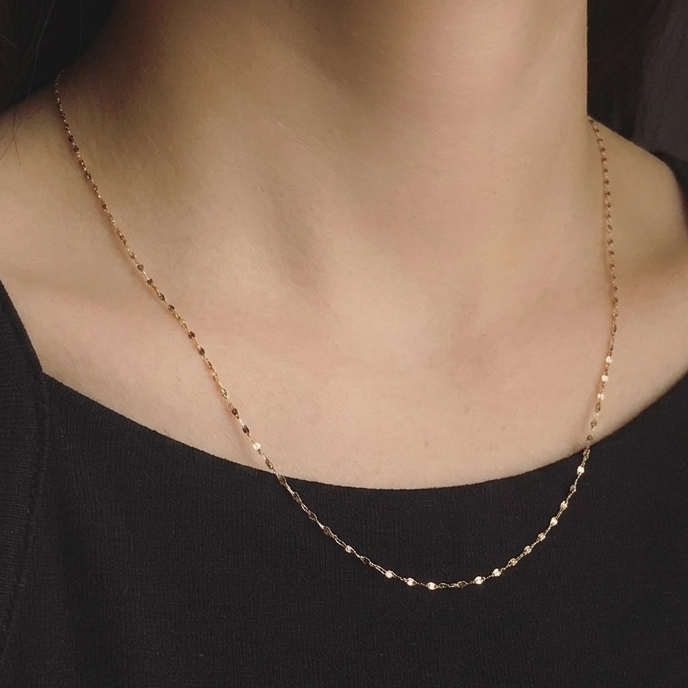 【再再入荷】K18 Fantasia Petal Slide Chain 〜45cm