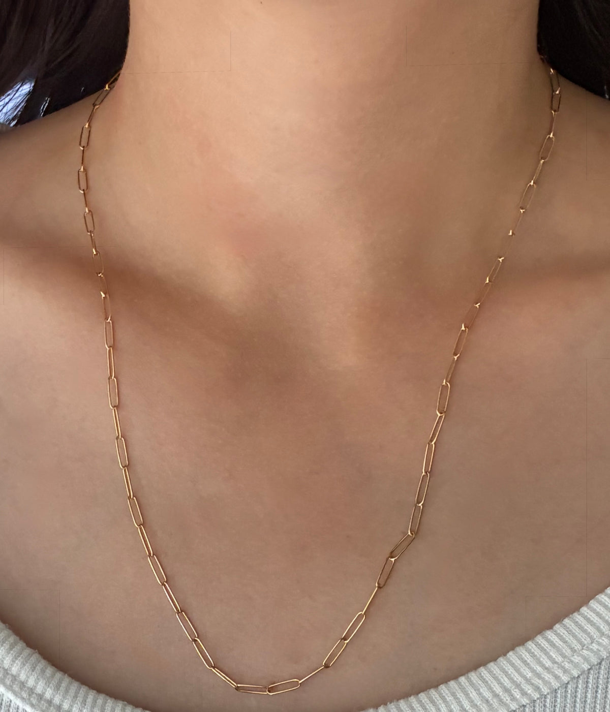 【Special price!】K18 Paperclip Chain Necklace