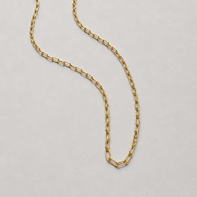 【数量限定】K18 MM Paperclip Chain NC