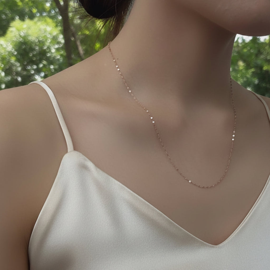 【再入荷】Pt Fantasia Petal Slide Chain NC 〜45cm