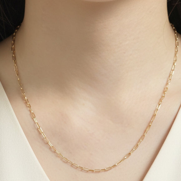 【数量限定】K18 MM Paperclip Chain NC