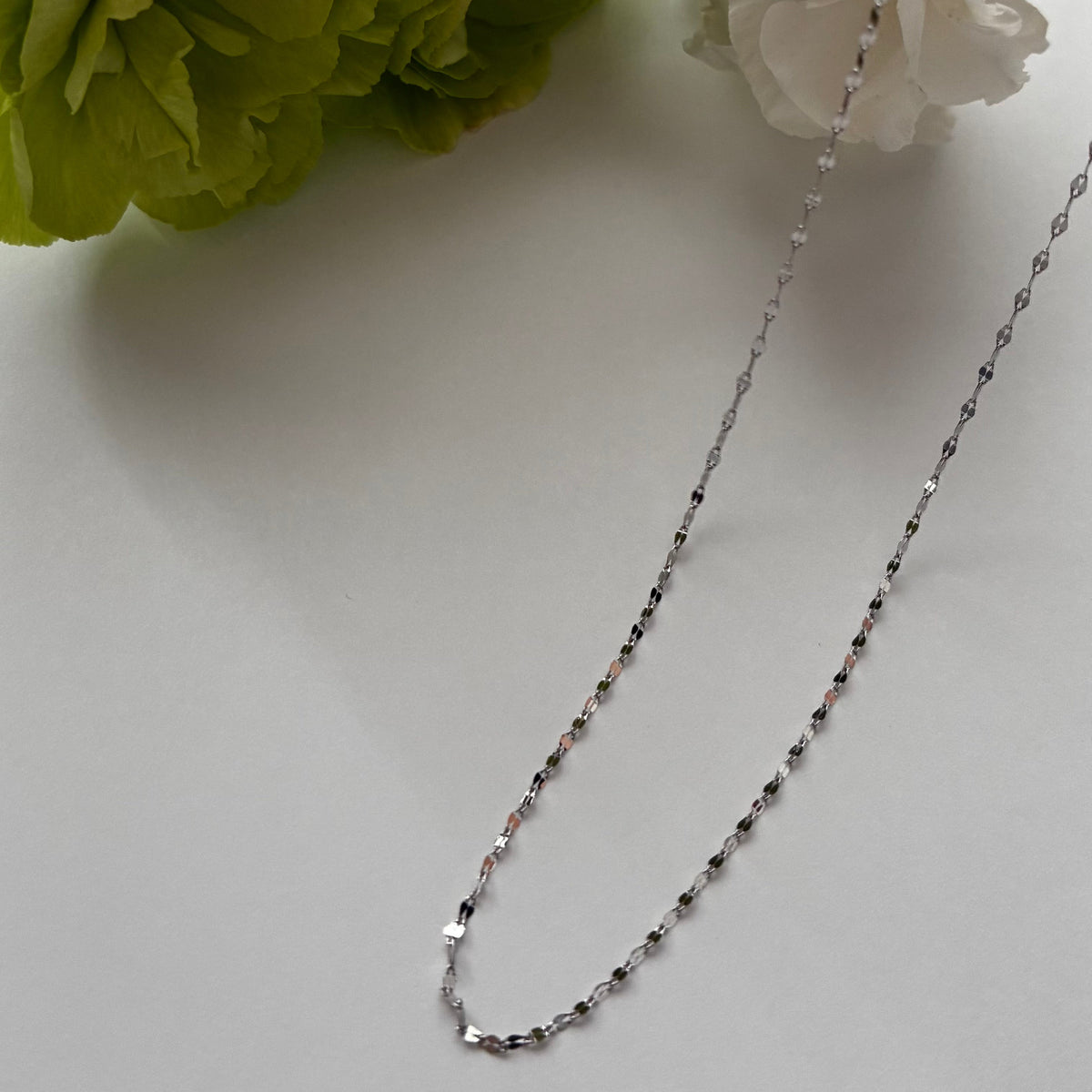 【おすすめ】Pt Fantasia Petal Slide Chain NC 〜45cm