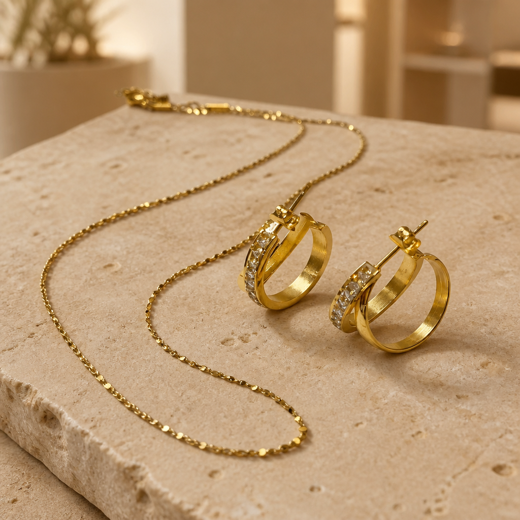 2点セット: Modern Sparkle Jewelry Set